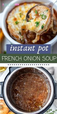 A rich, earthy French Onion Soup made right in the Instant Pot. This Instant Pot French Onion Soup is full of incredible flavor and rivals any restaurant.