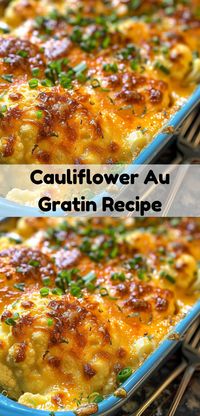 Savor the creamy, cheesy goodness of this Cauliflower Au Gratin dish.