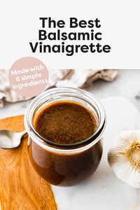 This easy balsamic vinaigrette comes together in just 5 minutes with only 6 simple ingredients. It's tangy, slightly sweet and extremely versatile!