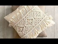 طريقة عمل خدادية بعقد المكرامي 💚  macrame cushion tutorial macrame pattern