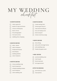 Wedding Planning Checklist 12 months prior to the wedding