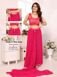 Catalogue Name:- Ready To Wear
Saree Fabric:- Georgette
Blouse Fabric:- BAGNLORI
Saree length:- 5.5mtr
Blouse Length:- 0.8mtr
Pattern:- PRINTED READY TO WEAR SAREE WITH Elegant LACE

Only@599/- In India. DM for Other Locations. (WhatsApp On +91-9714918354), https://wa.me/qr/ZVZQ2OHYDVGZF1