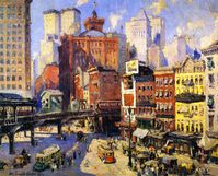 Colin Campbell Cooper "NYC South Ferry", 1917