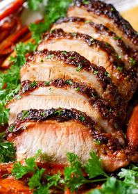 Brown Sugar Pork Loin with Carrots and Potatoes