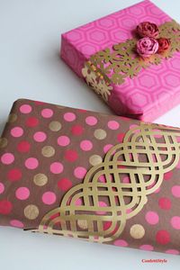 Creative Gift Wrap by ConfettiStyle. Paper Lace band using Fiskars ...