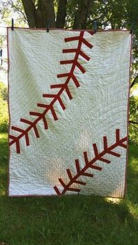 A fun baseball quilt! Find another one at GAndTheBear.etsy.com! #BaseballBoys