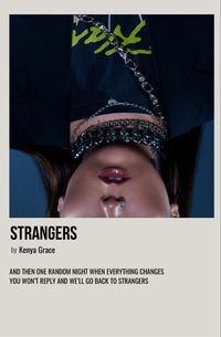 minimal polaroid song poster for strangers by kenya grace