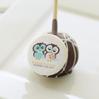 Bride and Groom Owls Wedding Cake Pops