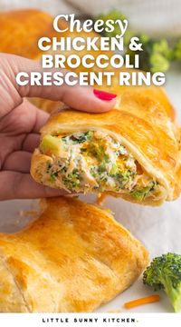 Discover this quick and easy cheesy chicken and broccoli crescent ring recipe! Perfect for family meals and ideal for storing leftovers. A fun, simple dish everyone will enjoy.