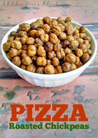 Roasted chickpeas are crunchy, tasty, and healthy! Pizza Roasted Chickpeas are tossed with savory pizza seasoning, Italian seasoning, and some garlic salt to give them that pizza parlor flavor.