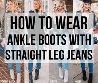 Today's post is all about how to wear ankle boots with straight leg jeans including multiple examples, dos and don't's, easy styling tips, and close ups.