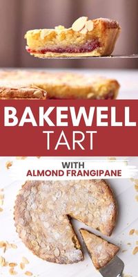 Bakewell tart is a classic British dessert. Shortcrust pastry filled with raspberry jam and frangipane (almond cream), topped with flaked almonds. This is a traditional bakewell tart, which means it has raspberry jam inside. Some people like to use cherry jam but the classic version is raspberry and almond frangipane. This delicious dessert recipe is a tasty baked good to bring to gatherings to have as a family dessert.