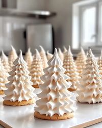 Tree Meringue Cookies - Light, Crisp, and Festive!