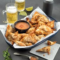 Wontons-quesadillas au poulet et fromage - 5 ingredients 15 minutes