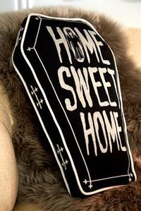 Not to be morbid, but nothing says Halloween quite like Pier 1’s Home Sweet Home Coffin Pillow. Since the options are trick or treat, why not go with the former and make your indoor or outdoor environment a lot more fun?