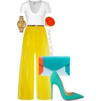 A fashion look from April 2015 featuring Splendid t-shirts, Delpozo pants and Christian Louboutin pumps. Browse and shop related looks.