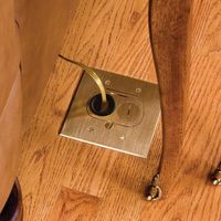 Lew Electric RCFB-1 Concealed Plug Floor Box, One 15A Duplex, Brass – Kitchen Power Pop Ups