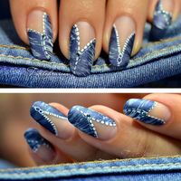 CUTE DENIM NAILS