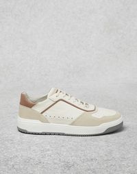 Calfskin and suede sneakers (232MZUASBZ301) for Man | Brunello Cucinelli