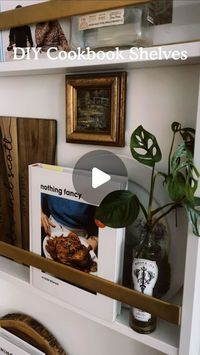 250K views · 13K likes | Alex Schin on Instagram: "Our cookbook shelves are one of my favorite corners of our home and the easiest DIY! This project can be adjusted to fit so many little blank spaces in your house too."