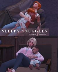 The Sims 4 Pose Pack | "Sleepy Snuggles" Mini Pose Pack https://www.patreon.com/somneasims