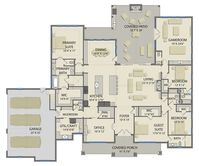 Modern Farmhouse Plan: 4,090 Square Feet, 4 Bedrooms, 5 Bathrooms - 3571-00024