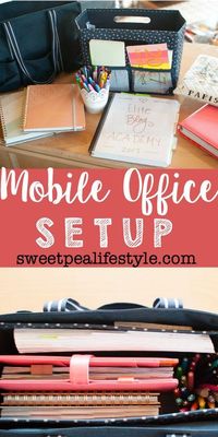 Mobile Office Setup - here are some great tips for setting up an office that goes where you go! These are the essential items, the must haves for any mobile office!