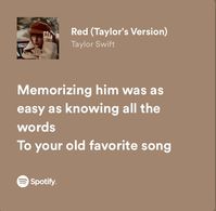 red (taylor’s version) by taylor swift — spotify lyrics