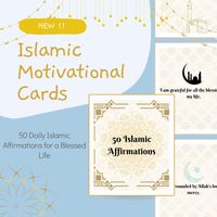 Islamic Motivational Cards / Affirmation Cards / Affirmation For Muslim / Islamic Inspirational Cards / Daily Affirmations / Positivity