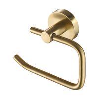 Wall mounted toilet roll holder Brass construction with PVD finish Compliments the VOS Brushed Brass collection 15 year manufacturer's guarantee