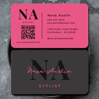 Elevate your professional image with our Monogram Luxury Trendy Aesthetic Bright Pink and Black Business Card, designed to exude elegance and modern sophistication. This business card template combines the vibrant energy of bright pink with the timeless sophistication of black, creating a chic and eye-catching design perfect for professionals in the beauty industry. Whether you're a permanent makeup artist, lash technician, or cosmetologist, this card is tailored to highlight your unique style a