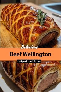 Classic Beef Wellington is an elegant and flavorful dish featuring a tender beef tenderloin wrapped in a savory mushroom duxelles and prosciutto, all encased in flaky puff pastry. Perfect for special occasions, it combines rich, gourmet flavors with a stunning presentation.