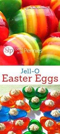 Jello Easter Eggs are a fun and easy jigglers treat for kids! Recipes and creative ideas for making Jell-O fun food treats.