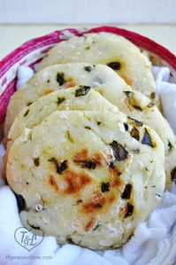 Poblano and Cheese Arepas - Thyme & Love