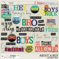 About a Boy - Word Art - by Neia Scraps