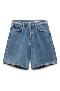 Perfectly baggy and nonchalant, these nonstretch-denim shorts exude throwback style with a high-rise waist. 9 1/2" inseam; 26" leg opening; 13 1/2" front rise; 15 1/2" back rise (size 29) Zip fly with button closure Five-pocket style 100% cotton Machine wash, line dry Made in Turkey