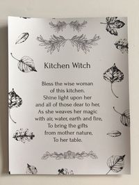 Featuring one of my original designs and my own blessing, this Kitchen Witch postcard sized fridge magnet is a cute gift idea for the modern witch or wizard.