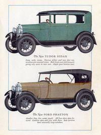 Ford Model A Tudor Sedan Phaeton 1928 - Mad Men Art: The 1891-1970 Vintage Advertisement Art Collection