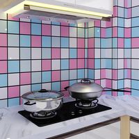 Mosaic Tile Peel and Stick Tile Roll Kitchen Waterproof Backsplash Wall Tile