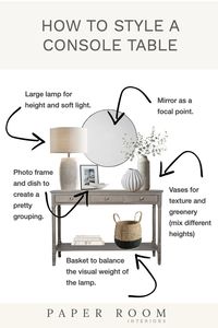 Want to know how to style a console table like a pro? All you need are these 6 tips and a little bit of practise. Check out these easy steps.