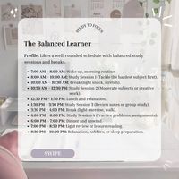 Whether you're an early bird or a night owl, find the perfect study schedule that suits your rhythm! Maximize your productivity with a routine that works for you. . . . . . #studysmart #timemanagement #studentlife #studyroutine #earlybird #nightowl #parttimers #productivityhacks #studytips #academicsuccess #studentgoals #focusmode #morningmotivation #latenightstudy #studyinspiration #learnandgrow