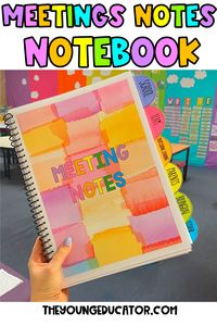 🌈📓 Stay Organized with our Rainbow Meeting Notebook! 🌟💼 Take efficient notes during meetings and keep important information in one place. 🚀🗒️ Perfect for teachers and professionals to stay on top of their game! ✨📝 #MeetingNotebook #OrganizedLife #TeacherResources