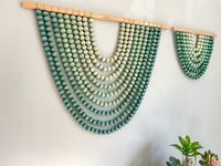 Boho Wood Bead Ombre Wall Hanging Tapestry - Etsy