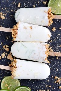 Coconut key lime pie popsicles