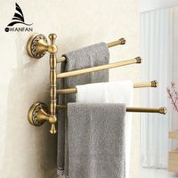 Introducing the Afralia™ Antique Brass Towel Rack 4-Tier Bathroom Wall Shelf Holder Bars Pants Hanger, a stylish and practical addition to any bathroom. Crafted from high-quality copper with a beautiful brass finish, this fasionable towel rack adds a touch of elegance to your space. With its movable design, this towel rack offers versatility and convenience. The 30cm length provides ample space for hanging towels, while the 4-tier shelf allows for storage of bathroom essentials. The antique bron