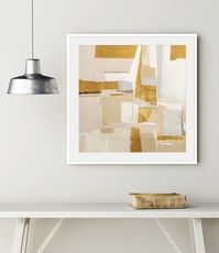 Large Abstract Collage Gold Art Print Minimal Wall Art - Etsy UK