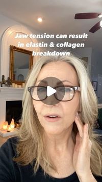 Loa Blasucci on Instagram: "Jaw tension can cause wrinkles, neck pain, and dull looking skin. Make sure you send the breath out with intention on the exhale! #jawtension #wrinkles #breathwork #over50 #over40 
#tightjaw #fyp"