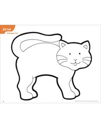 Halloween Cat (Pattern & Activities) | Printable Lesson Plans and Ideas, Arts and Crafts