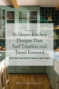 Discover 16 green kitchen ideas for spring. When designing a kitchen, incorporating green elements can bring the space a fresh and timeless appeal. Whether you go all-in with bold emerald surfaces or start small with calming sage or seafoam accents, there are many ways to use this color for a personalized and unique look. Get inspired by these versatile designs featuring our beautiful lighting.