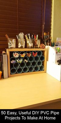 Transform your spare PVC pipes into projects that kids and kids at heart will surely love. Read this article to know more about DIY PVC pipe projects! #deskorganizationideas